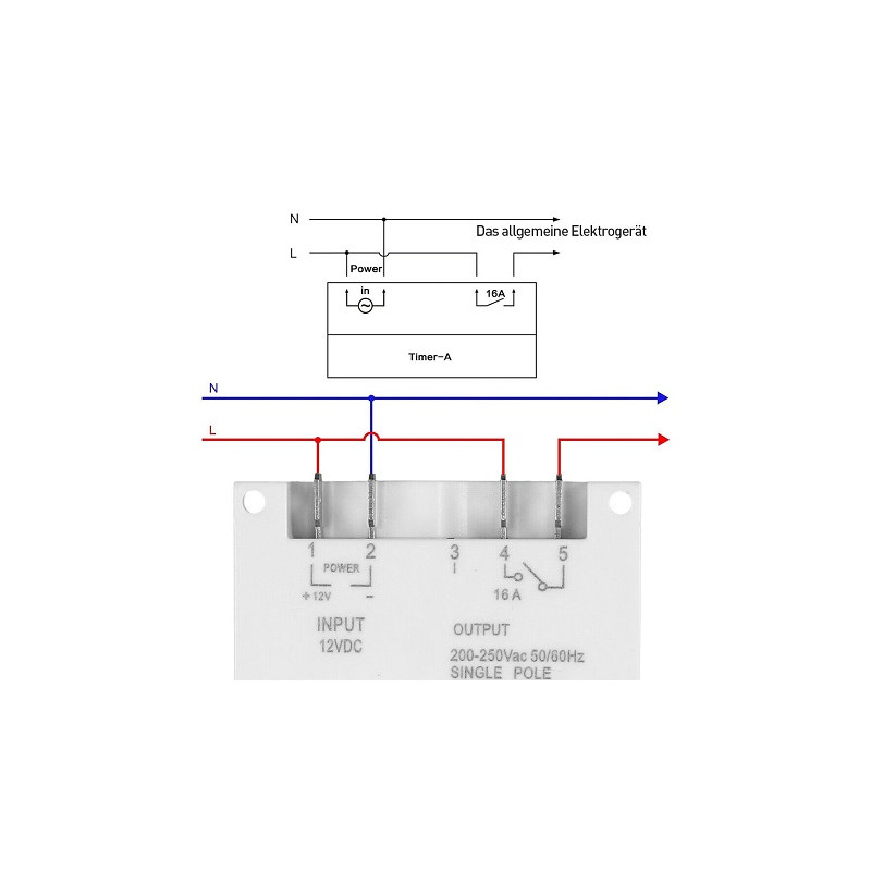 Max Hauri Digitale 7 x 24 h Zeitschaltuhr, Ein/Aus Schalter