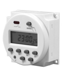 Max Hauri Digitale 7 x 24 h Zeitschaltuhr, Ein/Aus Schalter