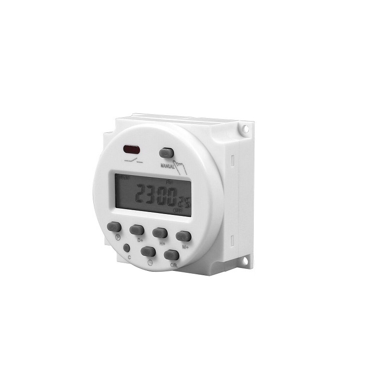 Max Hauri Digitale 7 x 24 h Zeitschaltuhr, Ein/Aus Schalter