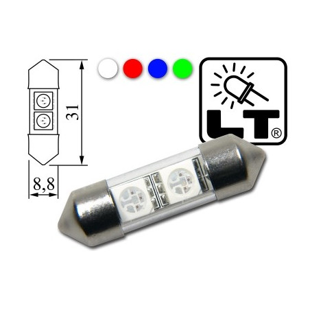 Letronix LED-Soffitte SV8.5, PLCC6, 0.8W, 31mm, 2x5050 SMD LEDs