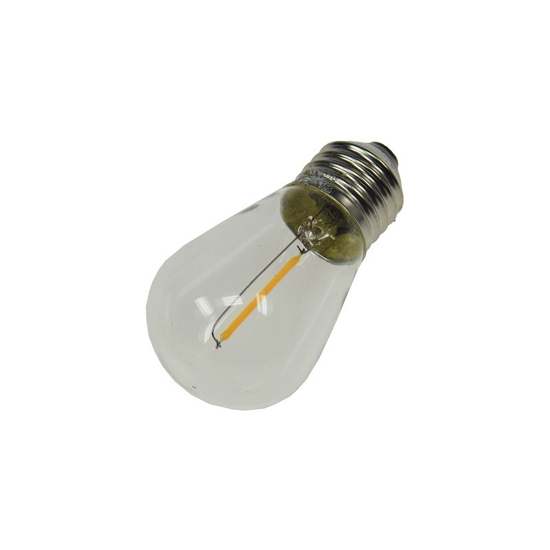 Chilitec LED Lampe, Birne Filament E27, 12V DC, 0.8W, klar