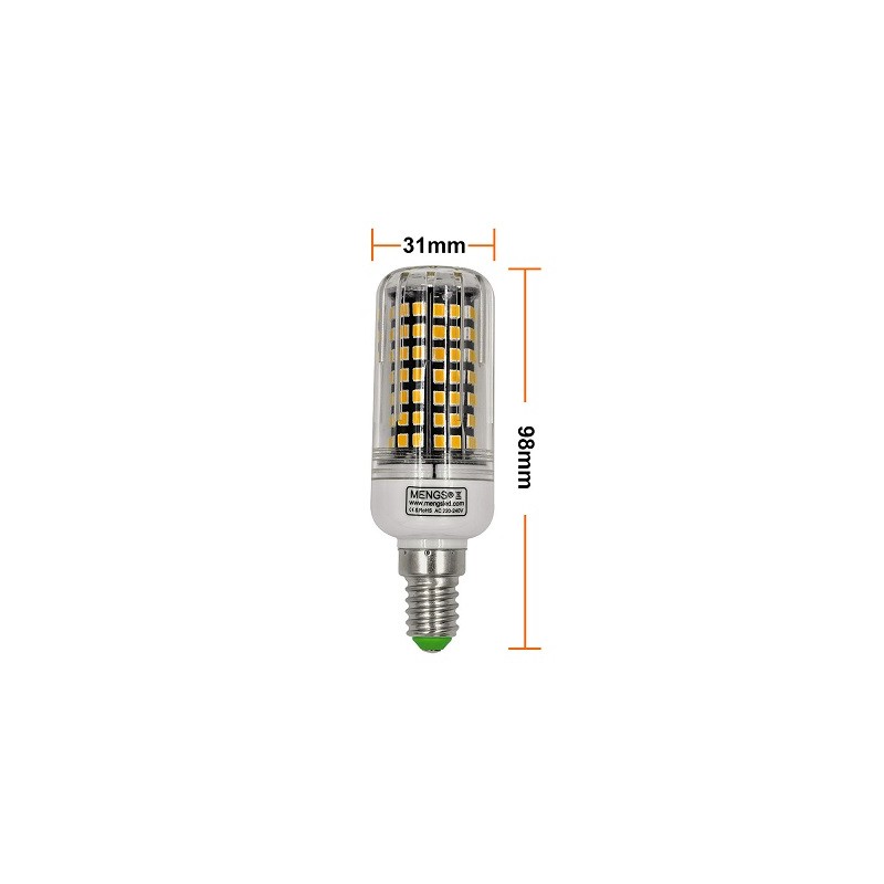 MENGS E14 LED Lampe, Korn- Kolbenlampe, 10W