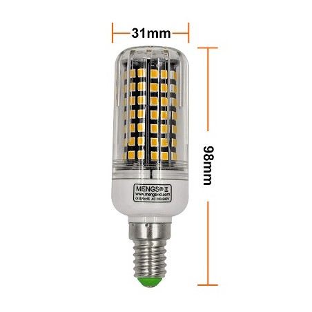 MENGS E14 LED Lampe, Korn- Kolbenlampe, 10W