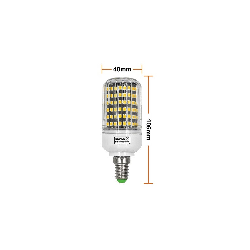 MENGS E14 LED Lampe, Korn- Kolbenlampe, 13W
