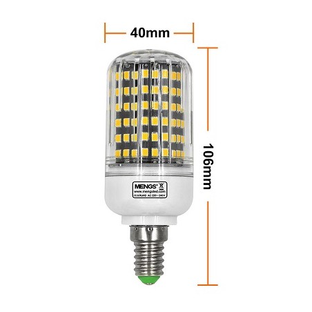 MENGS E14 LED Lampe, Korn- Kolbenlampe, 13W