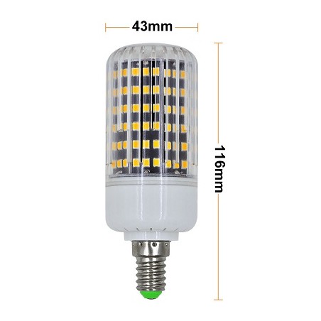 MENGS E14 LED Lampe, Korn- Kolbenlampe, 15W