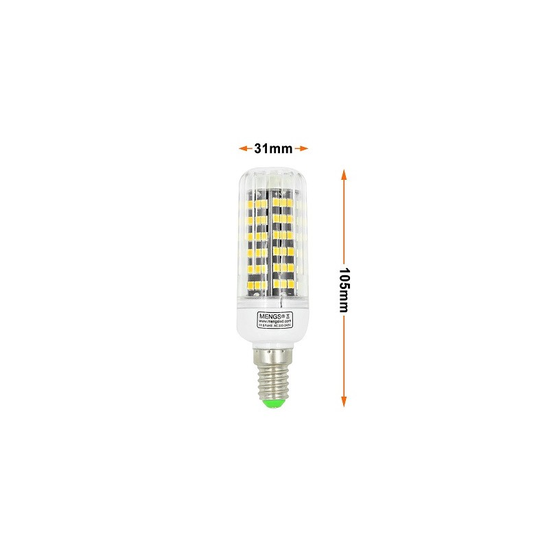 MENGS E14 LED Lampe, Korn- Kolbenlampe, 12W