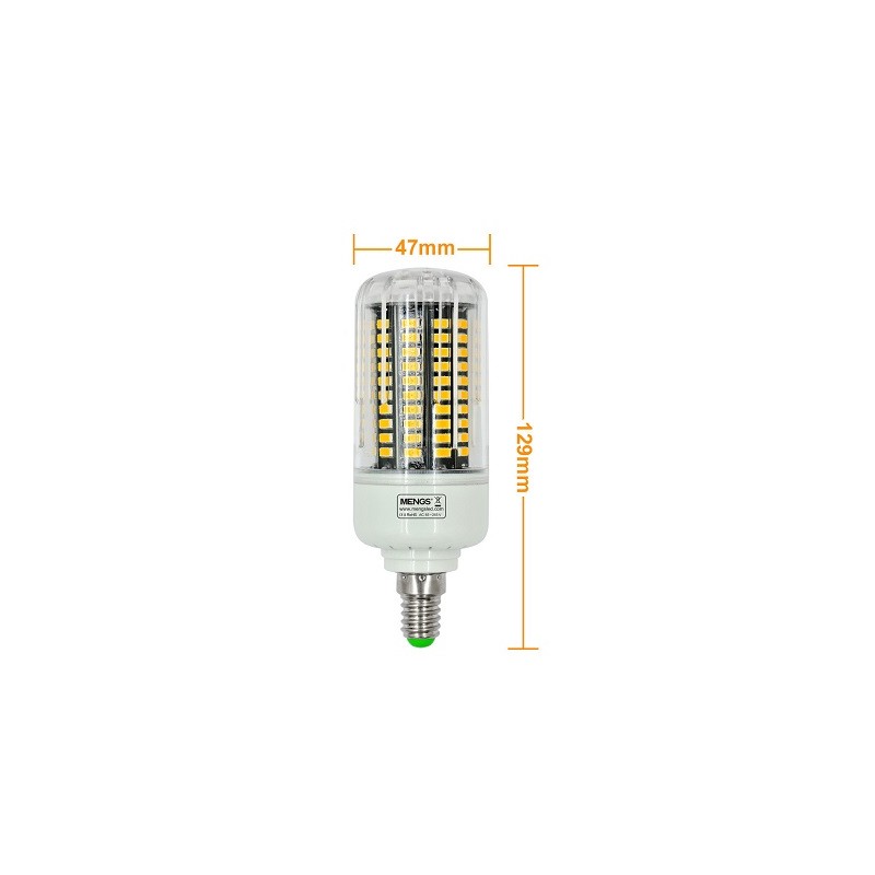 MENGS E14 LED Lampe, Korn- Kolbenlampe, 15W