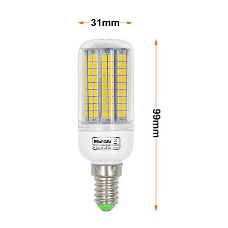 MENGS E14 LED Lampe, Korn- Kolbenlampe, 10W