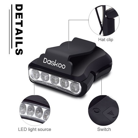 Daskoo LED-Lichtleisten Clip für Cap, 5 LEDs | 4077