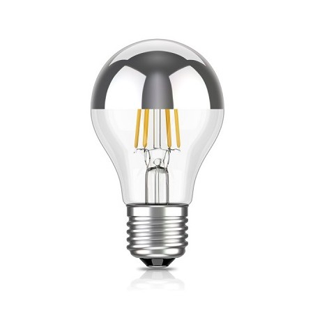 Ledscom E27 LED Kopfspiegel Lampe, Birne "Filament A60", 6W