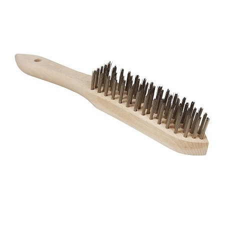 HM Handbürste/Drahtbürste mit glattem Stahldraht-Besatz