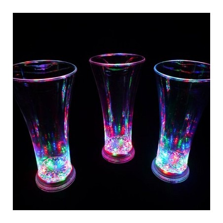 HM LED-Flash Ice Glas, 375ml, multicolor | 2695