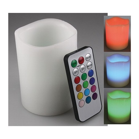 Chilitec LED-Echtwachs-Kerze mit Farbwechselfunktion, FB | 2716