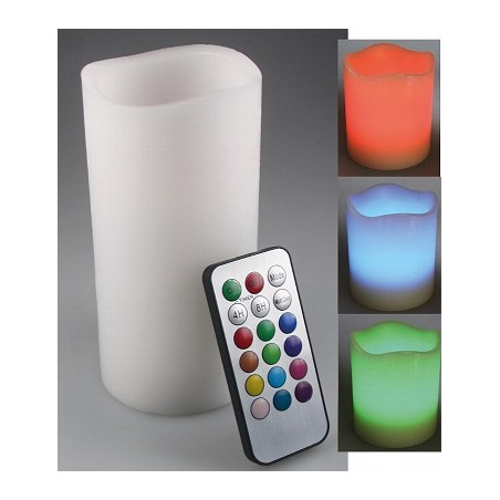 Chilitec LED-Echtwachs-Kerze mit Farbwechselfunktion, FB | 2717