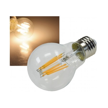 Chilitec E27 LED Lampe, Birne Filament "G60k", 8W