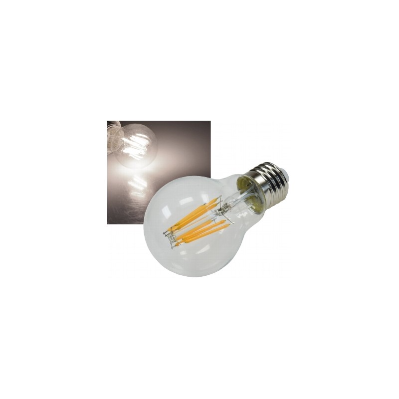 Chilitec E27 LED Lampe, Birne Filament "G60k", 8W