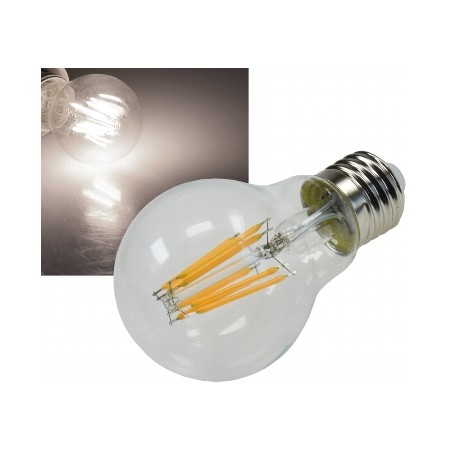 Chilitec E27 LED Lampe, Birne Filament "G60k", 8W