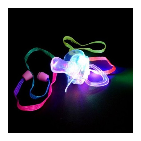 HM LED-Schnuller "KLAR" mit Umhängeband, multicolor