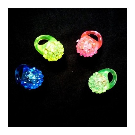 HM LED-Strawberry Finger-Ringe Set, multicolor | 2855