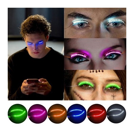 HM LED-Lashes (Wimpern), 12 verschiedene Leuchtmodis | 2856