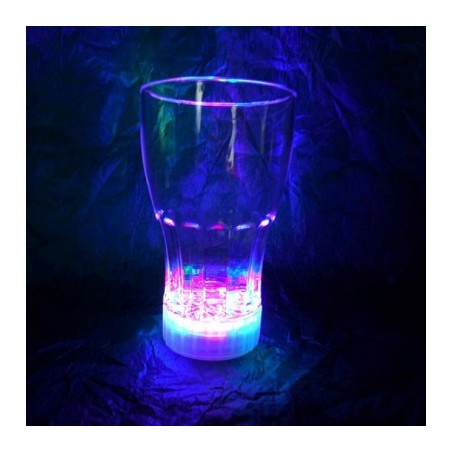HM LED-Flash Cola Glas, 300ml, multicolor | 3019