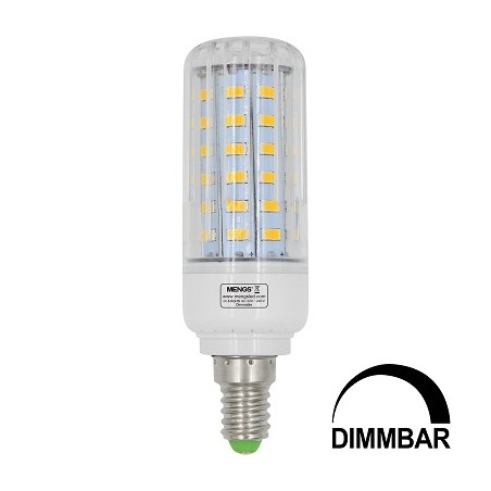 MENGS E14 LED Lampe, Korn- Kolbenlampe, 9W, dimmbar