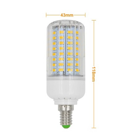 MENGS E14 LED Lampe, Korn- Kolbenlampe, 12W, dimmbar