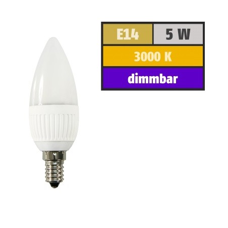 McShine E14 LED Lampe, Kerze, Kerzenlampe "CANDLE", 5W, dimmbar