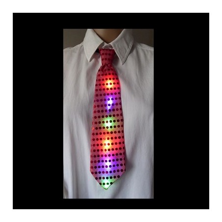 HM LED Pailetten-Krawatte, multicolor LED's, Farbwechsel,