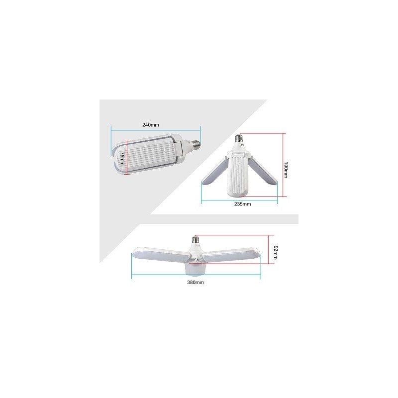 MENGS LED Lampe, "Faltleuchte", E27, 45W, verstellbar | 3602