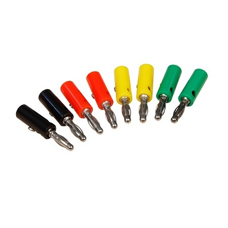 McPower Bananenstecker-Set, 8-teilig, 4mm, 4 Farben, Querloch | 4417