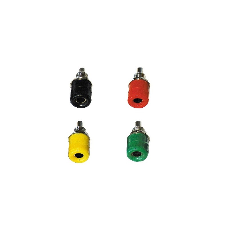 Bananenstecker-Set McPower, 4mm, Querloch, Druckfeder, 4 Farben, 8