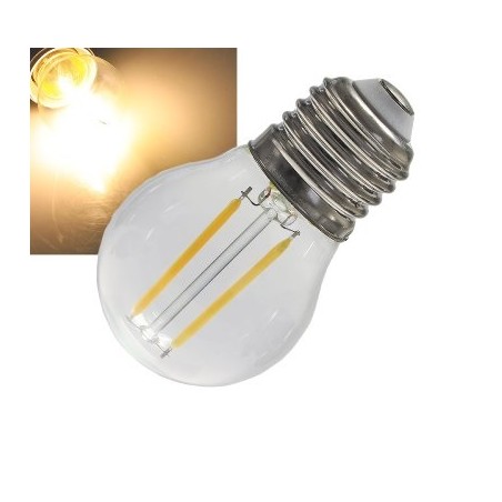Chilitec E27 LED Lampe, Tropfen "Filament T4", 4W