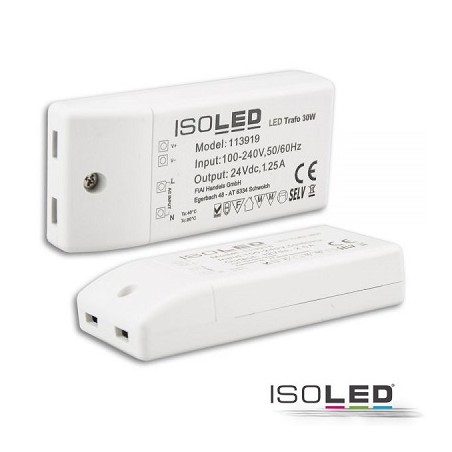 Isoled LED DC-Treiber/Trafo "KOMP2", 24V DC, 1.25A, 30W