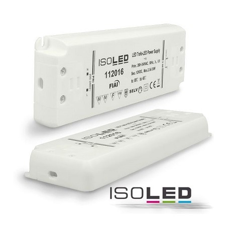 Isoled LED DC-Treiber/Trafo "FLACH2", 12V DC, 30W, 2.5A