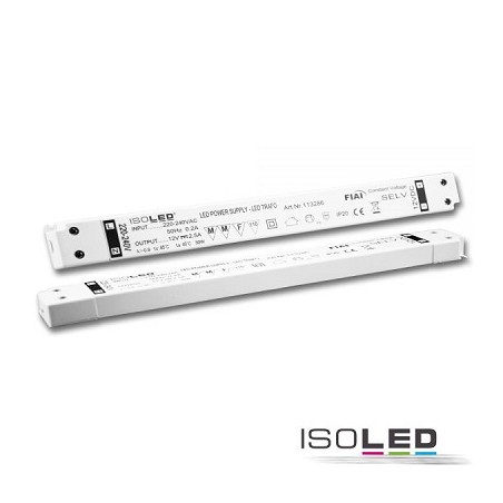 Isoled LED DC-Treiber/Trafo "SLIM1", 12V DC, 30W, 2.5A