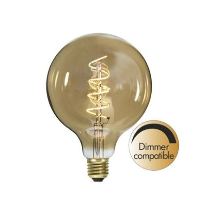 Star Trading LED-Lampe Filament "Amber Spiral" E27 G125, 3.5W