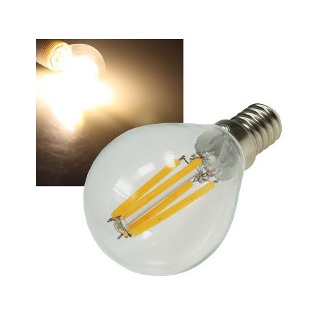 Chilitec E14 LED Lampe, Tropfen "Filament T4", 4W