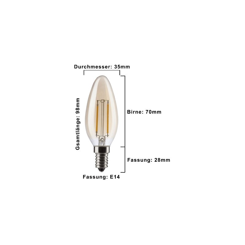 PB LED-Lampe, E14 "Retro Gold", 2.2W | 4393