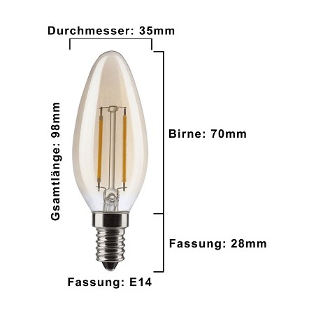 PB LED-Lampe, E14 "Retro Gold", 2.2W | 4393