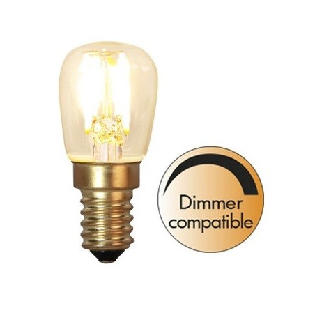 Star Trading E14 LED Lampe, Birne Filament "Soft Glow", 1.4W, dim.
