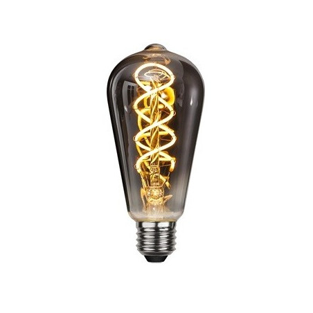 Star Trading E27 LED Lampe, Filament "Smoke Spiral", ST64, 2W