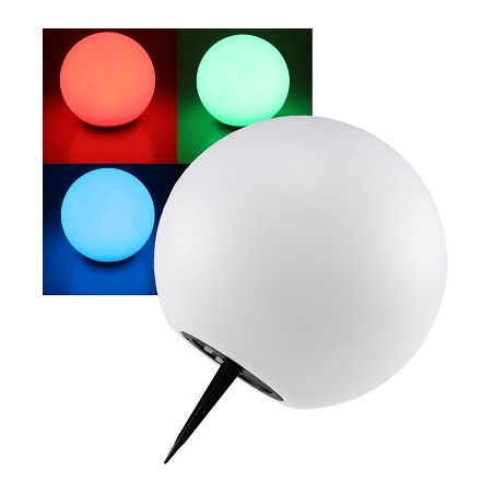 Chilitec LED Solar-Kugelleuchte "SK25 RGB", 25cm, Farbwechsel
