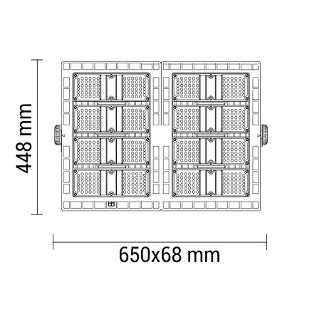 OPTONICA LED-Sportplatz Scheinwerfer "OPT-SF480", 480W, 90 Grad