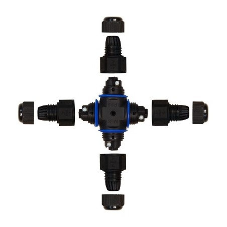 McPower Kabelverbinder X-Stück, 230V/16A, IP68 wasserdicht