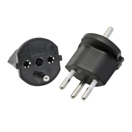 Max Hauri Fix Adapter 230V DE auf CH, Schuko/T12