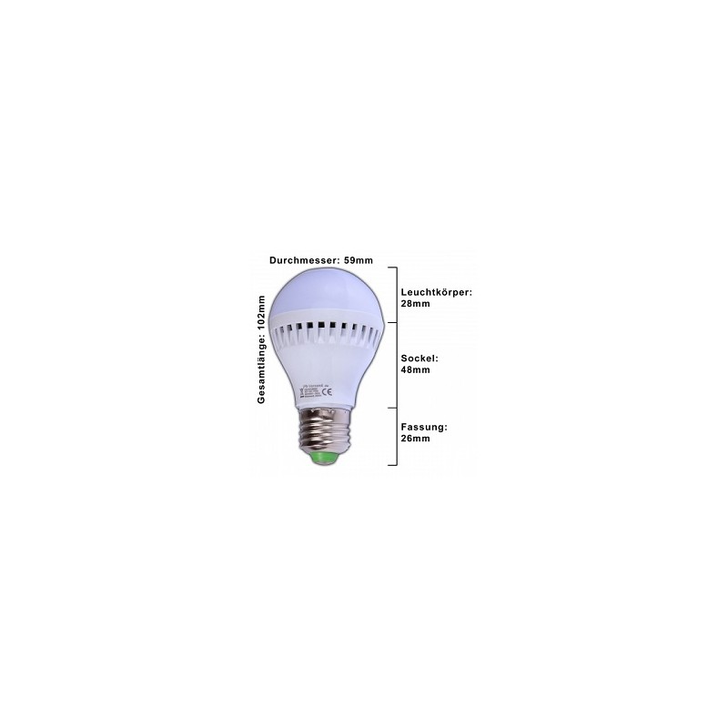 PB E27 LED Lampe, Birne, "MIDLE", 5W, dimmbar