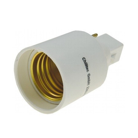 HM G24 auf E27 Lampen-Adapter/Sockel "E27-G24", 2 Pin