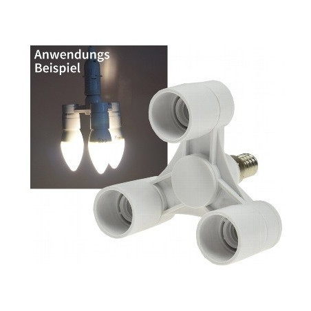 Chilitec E14 3-fach Fassung/Adapter "Elektra-Triple-E14", fix